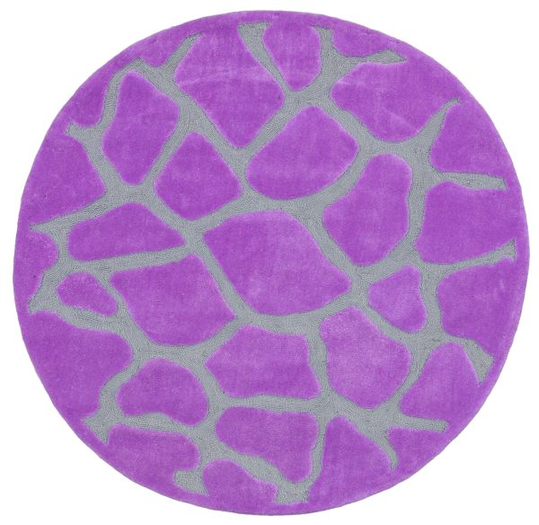 LR Resources Fashion 02514 Purple Area Rug Fashion