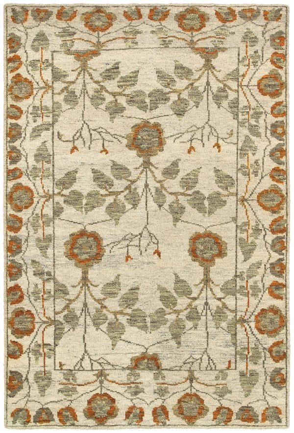 LR Resources Ousha 04422 Natural Rust Area Rug Fashion