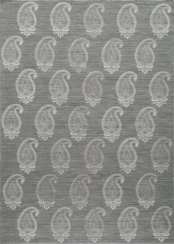 Momeni Lace Embroided LAC-1 Grey Area Rug Fashion