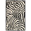 LR Resources Fashion 02512 Black Cream Area Rug Discount