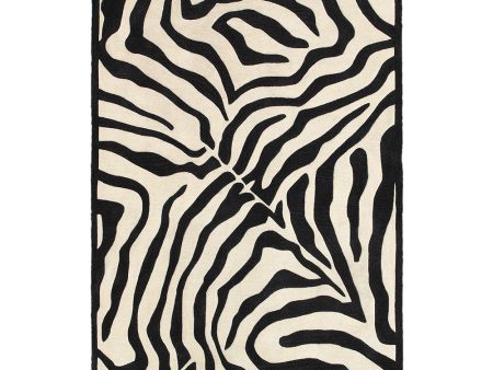 LR Resources Fashion 02512 Black Cream Area Rug Discount