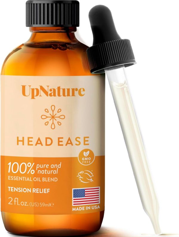 Head Ease Essential Oil Blend 2Oz – Natural Head Tension Relief with Peppermint Oil, Rosemary Oil & Frankincense Oil Therapeutic Grade – Relaxing Aromatherapy Essential Oil Cheap