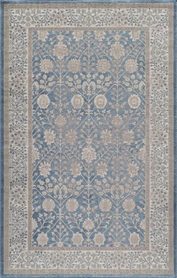 Momeni Kerman KE-01 Blue Area Rug Hot on Sale