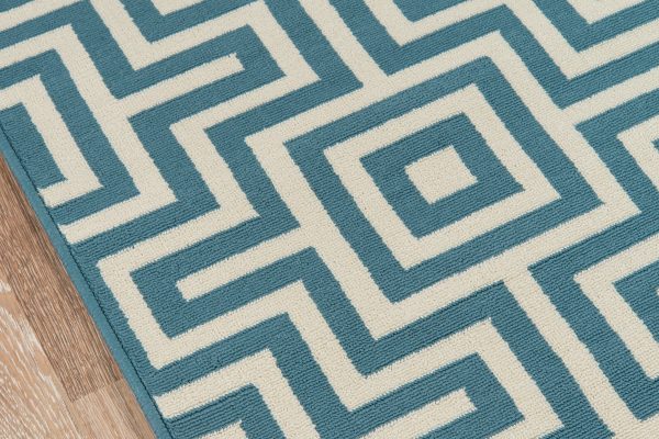 Momeni Baja BAJ10 Blue Area Rug For Sale