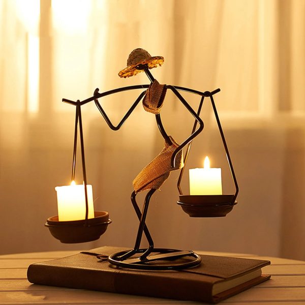 Metal Candle Holder Home Decor Accessories African Candlesticks for Candles Decorative Chandeliers Candle Wedding Centerpieces Online Sale