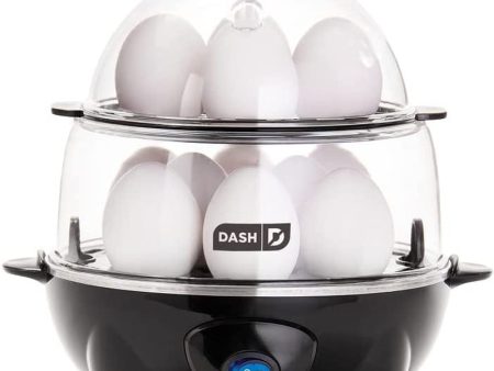 Deluxe Rapid Egg Cooker Electric for Hard Boiled, Poached, Scrambled, Omelets, Steamed Vegetables, Seafood, Dumplings & More, 12 Capacity, with Auto Shut off Feature, Black Discount