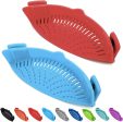 2 Pcs Clip on Strainer, Pot Strainer for Pasta Meat Vegetables Fruit, Silicone Strainer - Fit All Pots and Bowls. For Discount