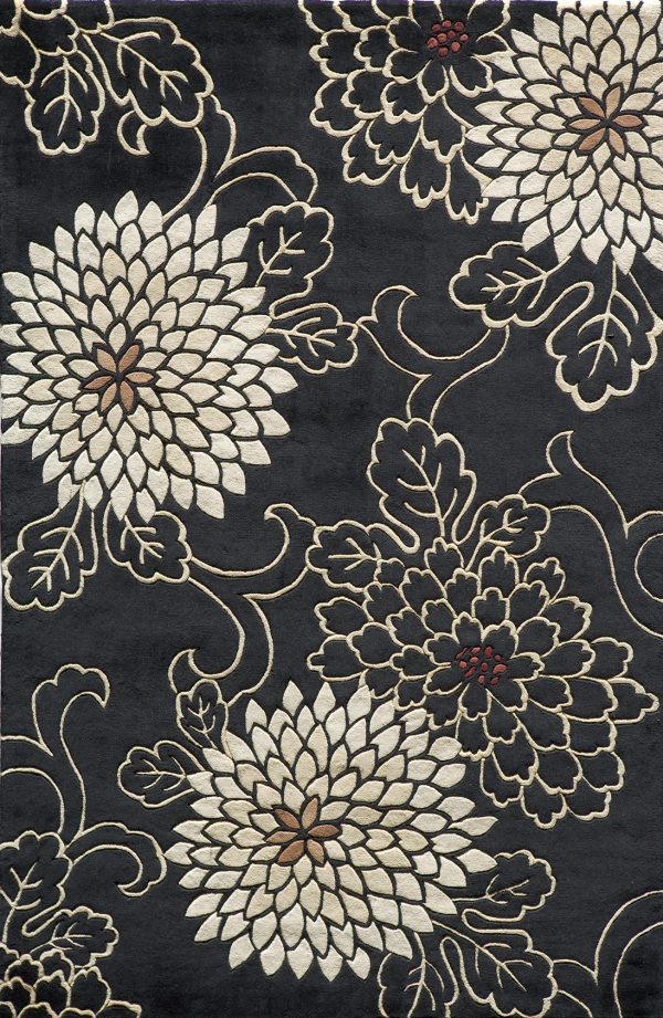 Momeni Koi KO-13 Black Area Rug on Sale