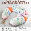 Dinosaur Nursing Pillow Cover Set Baby Boys & Girls, 2Pack Twins Breastfeeding Pillow Slipcover Cushion Cover, Soft Fabric Fits Snug on Infant,Fits for Nursing Pillow Newborn (Pillow Not Included) For Cheap