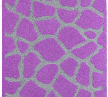 LR Resources Fashion 02514 Purple Area Rug Fashion