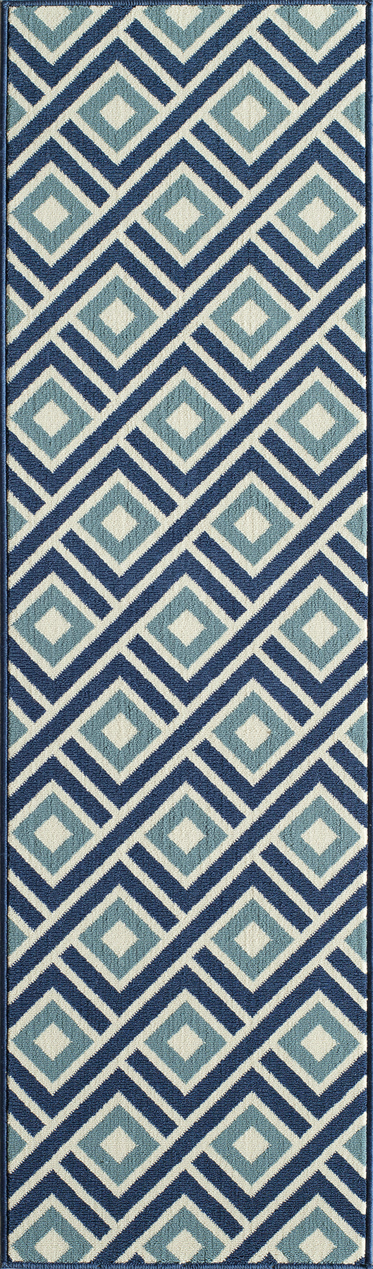 Momeni Baja BAJ-7 Blue Area Rug Fashion