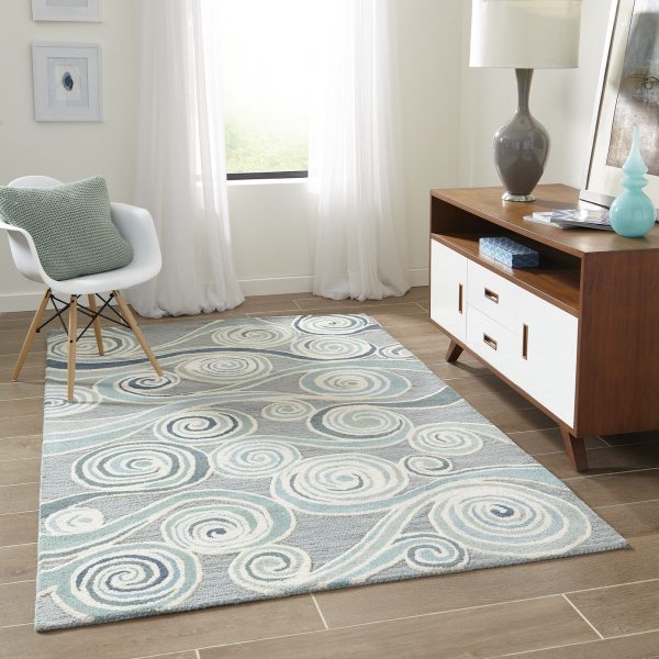 Momeni Dunes DUN-8 Light Blue Area Rug For Discount