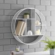 Gold Brooklyn Wall Shelf, round 3 Tier Wall Mounted Floating Shelf for Bathroom, Bedroom, Living Room Decor, Metal, Industrial, 27.5 Inches on Sale