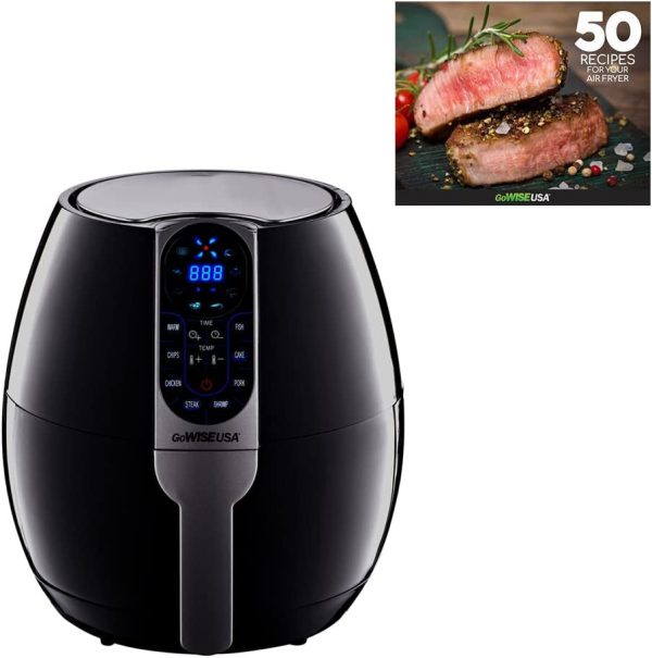 3.7-Quart Programmable Air Fryer with 8 Cook Presets, GW22638 - Black For Sale