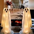 Decorations Outdoor, Large Lighted White Cloth Ghosts, 49 Inches Standing White Ghost, Home Courtyard Lawn Party Decoration (Cute) on Sale