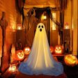 Decorations Outdoor, Large Lighted White Cloth Ghosts, 49 Inches Standing White Ghost, Home Courtyard Lawn Party Decoration (Cute) on Sale