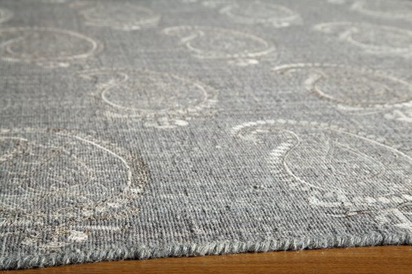 Momeni Lace Embroided LAC-1 Grey Area Rug Fashion