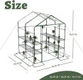 Greenhouse, Portable Green House Indoor and Outdoor, Mini Greenhouse Kit with Anchors and Ropes, 3 Tiers Pop up Greenhouse with 8 Shelves, L56.29  Xw56.29  Xh76.77   For Sale