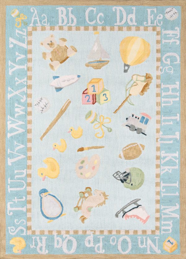 Momeni Lil Mo Classic LMI-2 Baby Blue Area Rug Sale