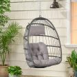 Egg Swing Chair with Stand, Rattan Wicker Hanging Egg Chair for Indoor Outdoor Bedroom Patio Hanging Basket Chair Hammock Online Hot Sale