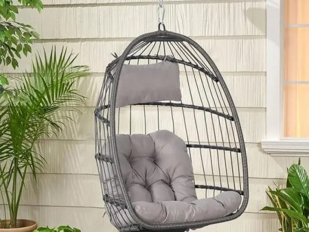 Egg Swing Chair with Stand, Rattan Wicker Hanging Egg Chair for Indoor Outdoor Bedroom Patio Hanging Basket Chair Hammock Online Hot Sale