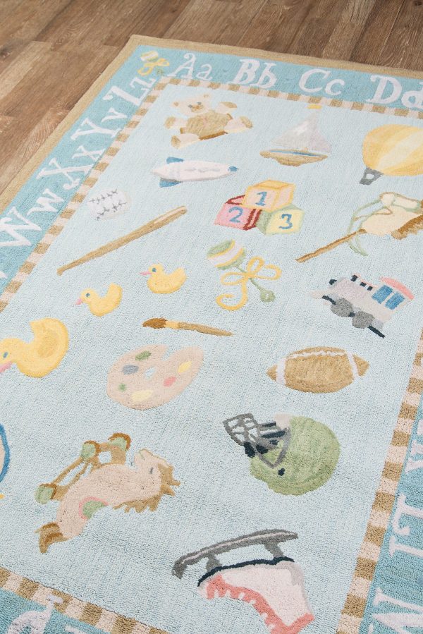 Momeni Lil Mo Classic LMI-2 Baby Blue Area Rug Sale