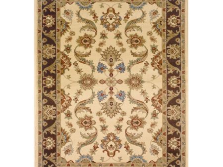 LR Resources Adana 80371 Cream Brown Area Rug Online Sale