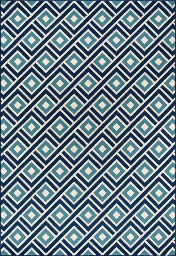 Momeni Baja BAJ-7 Blue Area Rug Fashion