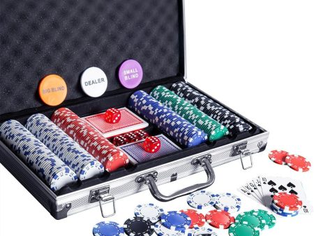 Casino Poker Chip Set - 300PCS Poker Chips with Aluminum Case, 11.5 Gram Chips for Texas Holdem Blackjack Gambling For Cheap