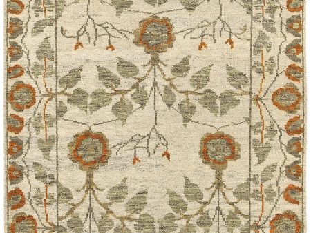 LR Resources Ousha 04422 Natural Rust Area Rug Fashion