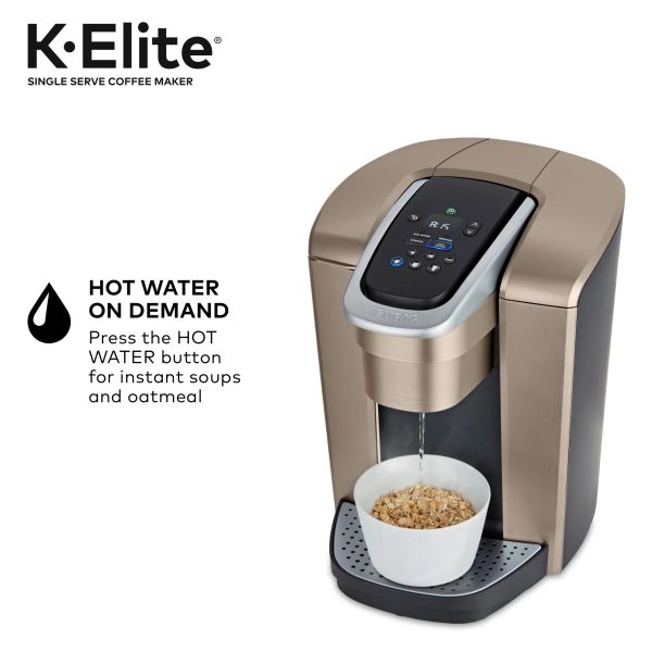 K-Elite, Single Serve K-Cup Pod Coffee Maker, Brushed Gold Online Sale