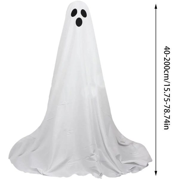 Decorations Outdoor, Large Lighted White Cloth Ghosts, 49 Inches Standing White Ghost, Home Courtyard Lawn Party Decoration (Cute) on Sale